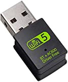 JILM USB Wifi Dongle, USB Wifi Bluetooth Adapter 600 Mbps Dual Band 2.4 / 5GHz Mini Wireless Network Adapter Ricevitore ...