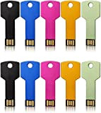 JUANWE - Chiavetta USB da 8 GB, confezione da 10 pezzi, in metallo, impermeabile, 8 GB, USB 2.0, colorata Pendrive ...