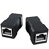 KabelDirekt – 2 accoppiatori LAN – connettori di rete e accoppiatori Ethernet (due prese RJ45, collega ed estende facilmente i ...