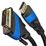 KabelDirekt – Cavo Adattatore HDMI-DVI – 0,5 m (bidirezionale, DVI-D 24+1/Cavo HDMI High Speed, 1080p/Full HD, Cavi Video Digitale, Collegamento ...
