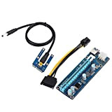 Kafuty Mini PCI-E TO 16X 6PIN Adattatore per Riser Extender con Cavo di Alimentazione SATA per l'estrazione di schede Video ...