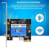Kafuty Scheda Desktop Bluetooth 4.0 5G 867 Mbps ad Alta velocità 2.4G/5G 867 Mbps Scheda PCIE Dual Band WLAN per ...