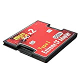 Kalea-Informatique – Adattatore 2 schede microSD microSDHC microSDXC MicroSD 3.0 verso Compact Flash CF I – capacità 128 GB
