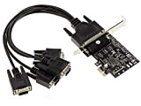 Kalea-informatique – Scheda Controller PCI Express (PCIe) di serie RS232 4 porte a piovra- Chipset Moschip MCS9904 – Windows 95, 98SE, ME, NT, 2000, XP, Vista, ...