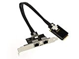 Kalea-Informatique - Scheda Mini PCI Express (MiniPCIE) - 2 porte RJ45 LAN GIGABIT ETHERNET - Chipset Intel I350 - mPCIe ...