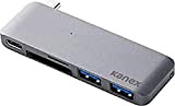 Kanex iAdapt - Hub 5 in 1 multiporta USB-C con alimentazione USB-C, SD, Micro SD, USB 3.0, adattatore in alluminio ...