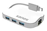 Kanex K181-3PX1E-WT USB 3.0 (3.1 Gen 1) Type-C 5000Mbit/s Grigio, Bianco perno e concentratore