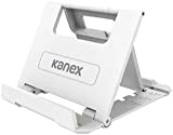 KANEX Supporto Regolabile e Pieghevole per Dispositivi Cellulari e Tablet, 2 Pezzi, Bianco