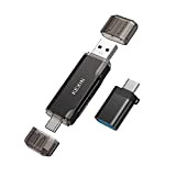KEXIN Lettore Schede SD/Micro SD(TF) con Adattatore USB C 3.0 Lettore SD Card USB 3.0 Adattatore Micro SD OTG, Tipo ...