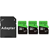 KEXIN Micro SD Scheda 32GB e Adattatore SD, Set da 3 Scheda di Memoria Classe 10 USH-I MicroSDHC Schede C10 ...