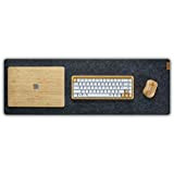 Kibodo - Tappetino per mouse XXL, grande tastiera e mouse per computer ergonomico, taglia XL, 90 x 30 cm, precisione ...