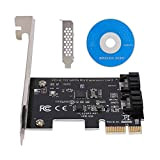 KIKYO Scheda PCI-E, PCI-Express a SATA 3.0 2 Porte SATA III 6Gbps PCI-Express Expansion Adapter Boards