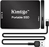 KIMTIGO SSD interno da 2,5 pollici 250G Multiuso Portatile Esterno Mobile Extreme Solid State Drive con Interfaccia USB-C di Tipo ...