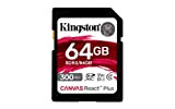 Kingston Canvas React Plus 64GB SDXC Speicherkarte UHS-II 300R/260W U3 V90 for Full HD/4K/8K - SDR2/64GB