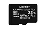 Kingston Canvas Select Plus SDCS2/32GB-3P1A Scheda microSD Classe 10, Multipack con 3 Schede, Adattatore SD Incluso, 32 GB
