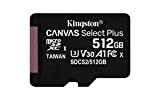 Kingston Canvas Select Plus SDCS2/512GB Scheda microSD Classe 10 con Adattatore SD Incluso, 512 GB