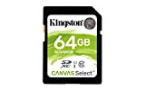 Kingston Canvas Select Plus SDS2/64GB Schede SDHC 100R C10 UHS-I U1 V10