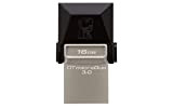 Kingston DTDUO3/16GB Chiavetta USB 16 GB, USB 3.0, Velocità Lettura 70 MB/s, Velocità Scrittura 10 MB/s, Nero