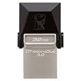 Kingston DTDUO3/32GB Chiavetta USB 32 GB, USB 3.0, Velocità Lettura 70 MB/s, Velocità Scrittura 15 MB/s, nero/metallo