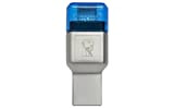 Kingston FCR-ML3C, Lettore di Schede Micro SD (USB 3.1, C), Blu e Argento