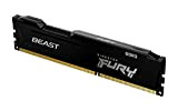 Kingston FURY Beast Nero 8GB 1866MHz DDR3 CL10 Memoria Gaming Kit per Computer Fissi Modulo Singolo KF318C10BB/8