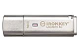 Kingston IronKey Locker+ 50 chiavette USB XTS-AES crittografate per la protezione dei dati con backup automatico USBtoCloud, IKLP50/16GB, In metallo ...