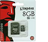 Kingston SDC10G2/8GB Scheda MicroSD da 8 GB, Classe 10, UHS-I, 45 MB/s, con Adattatore SD, Nero