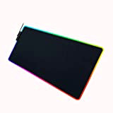 KINOTO Tappetino per mouse RGB, 13 modalità di illuminazione RGB, grande tappetino per mouse per scrivania, resistente all'acqua e antiscivolo, ...