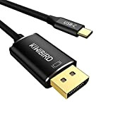 KiwiBird Cavo USB-C a DP, Adattatore Tipo C Thunderbolt 3 a DisplayPort (1,8 m, 4K Risoluzione Fino a 3840x2160@60 Hz) ...