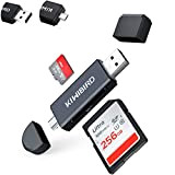 KiWiBiRD Lettore di Schede di Memoria SD/Micro SD, Adattatore Micro USB OTG e Lettore di Schede USB 2.0 TF per ...