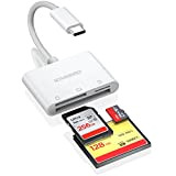 KiwiBird Lettore di Schede Micro SD CF USB C per CompactFlash SDHC SDXC UHS-I Scheda di Memoria, Adattatore da SD ...