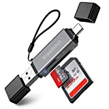 KiWiBiRD Lettore di schede USB C SD, Adattatore MicroSD a USB 3.0 e Tipo C 3.1 per SDHC SDXC Micro ...