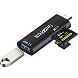 KiWiBiRD Lettore schede USB C SD Micro SD SDHC SDXC, Adattatore Tipo C a USB 3.0 Compatibile con MacBook, iPad ...