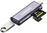 KiWiBiRD USB C Lettore di Schede SD Micro SD SDHC SDXC, Adattatore Tipo C a USB 3.0 Compatibile con MacBook, ...