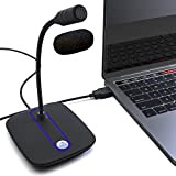 KLIM C4 – Microfono USB PC e PS4 – Microfono da Scrivania Omnidirezionale a Condensatore – Plug & Play – ...