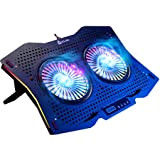 KLIM Halo + Ventola PC Portatile con Retroilluminazione RGB + da 11" a 17" + Cooling Pad per Laptop da ...