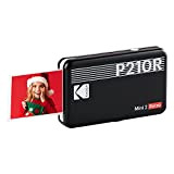 Kodak Mini 2 Stampante fotografica portatile, Foto istantanee formato 54x86mm, Bluetooth e compatibile con smartphone iOS e Android - Nera