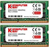 Komputerbay 16GB Dual Channel Kit 2x 8GB 204pin DDR3-1866 SO-DIMM 1866 / 14900S (1866MHz, CL13) per Apple iMac 275K (Late ...
