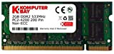 Komputerbay 2GB DDR2 533MHz PC2-4200 PC2-4300 DDR2 533 (200 PIN) di memoria SODIMM computer portatile