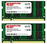 Komputerbay 4GB 2X 2GB DDR2 667MHz PC2-5300 PC2-5400 DDR2 667 (200 PIN) SODIMM Laptop Memory
