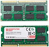 Komputerbay 8GB (2x 4GB) DDR3 SODIMM (204 pin) 1066Mhz PC3-8500 (7-7-7-20) laptop portatili di memoria per Apple Macbook Pro