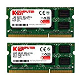 Komputerbay 8GB (2x 4GB) DDR3 SODIMM (204 pin) 1066Mhz PC3 8500 for Apple 8 GB