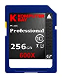 Komputerbay professionali 256 GB SDXC ad alta velocità Class 10 UHS-I, U3 Flash Card 600X