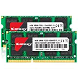 Kuesuny 16GB Kit (2X8GB) DDR3/DDR3L 1600MHz Sodimm Ram PC3/PC3L-12800S PC3/PC3L-12800 1.5V/1.35V CL11 204 Pin 2RX8 Dual Rank Non-ECC Unbuffered Memory ...