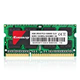 Kuesuny 4GB DDR3 1333MHz Sodimm Ram PC3-10600 PC3-10600S 1.5V CL9 204 Pin 2RX8 Dual Rank Non-ECC Unbuffered Memory Ram Ideale ...