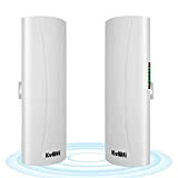 KuWFi Ponte Wireless Da Esterno 5,8 G 1-3 km Ripetitore WLAN A Lunga Portata, Punto Di Accesso Wireless 300 Mbit/s, ...