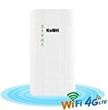 KuWFi Router CPE 4G LTE da Esterno Impermeabile 300 Mbps Adattatore Poe Router CAT4 LTE Router 3G / 4G SIM ...