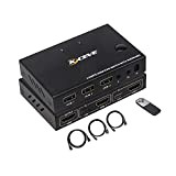 KVM Switch 2 Porte Con funzione Audio, HDMI USB Commutatore Per 2 PC Mouse e Tastiera Condivisi Supporto 4K @ ...