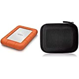 LaCie 301558 Rugged MINI Hard disk Esterno, Arancione/Grigio,1TB & Amazon Basics Custodia rigida per Western Digital My Passport Essential
