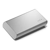 LaCie Portable SSD, 1 TB, SSD esterno, USB-C, USB 3.2 Gen 2, velocità fino a 1.050 MB/s, argento lunare, per ...